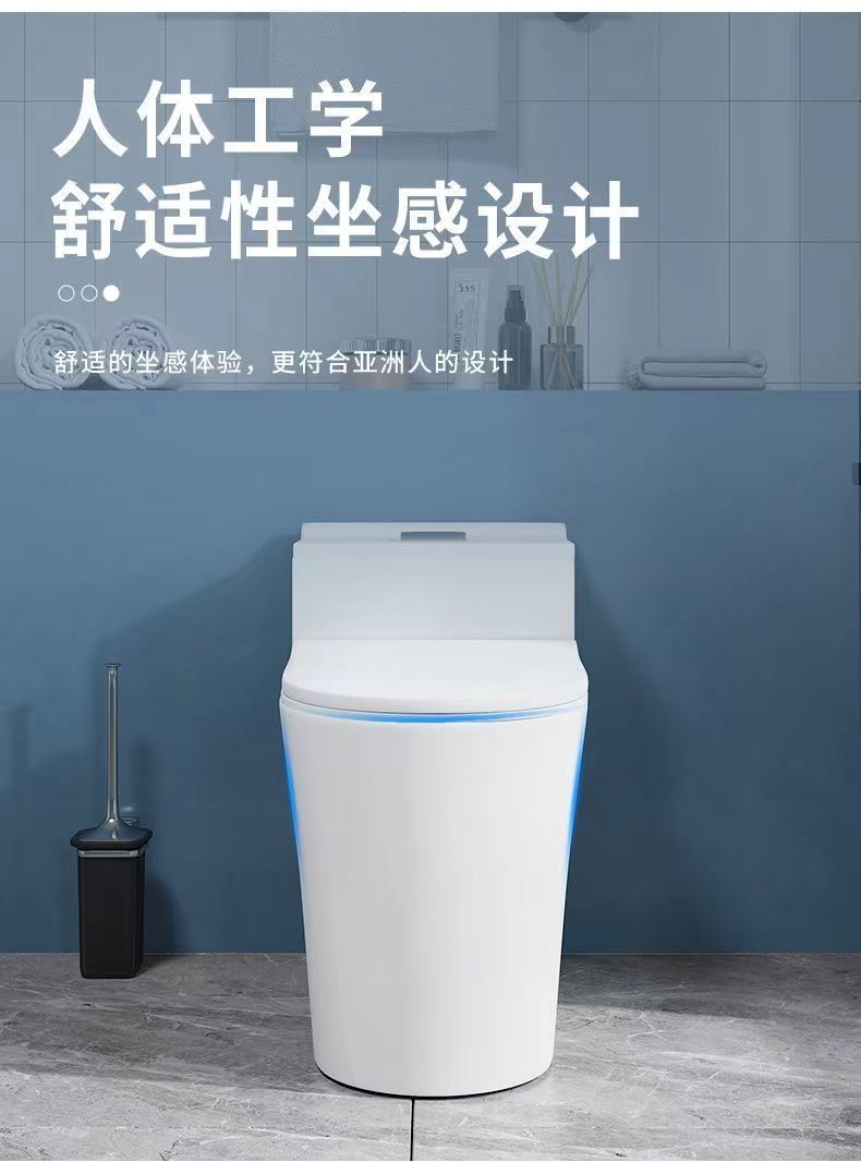 Large-diameter ordinary ceramic anti-odor toilet for household use, siphonic toilet for small-sized bathroom fixtures, new style full figure