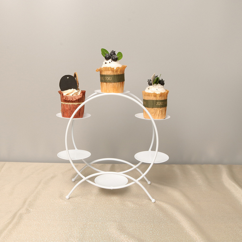 Mesa de postre de hierro blanco pastel decoración soporte de exhibición bandeja MESA DE BODA tarde Merienda soporte comida fría té descanso