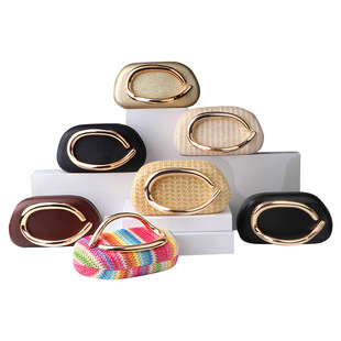 Cross-Border Spot Hot-Selling Metal Handle Chain Box Bag Cross-Body Shoulder Clutch Bag 2025 New Banquet Bag