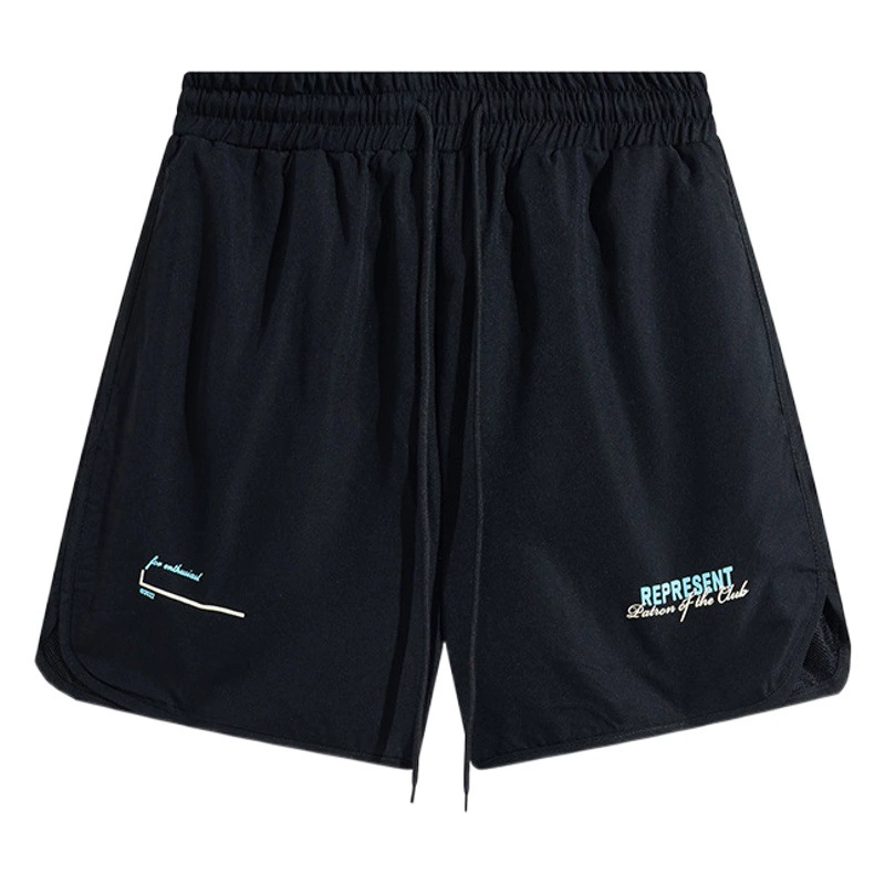 Представляют модные брендовые шорты в американском стиле High Street, Тканые спортивные повседневные брюки с буквенным принтом, мужские и женские свободные пять очков