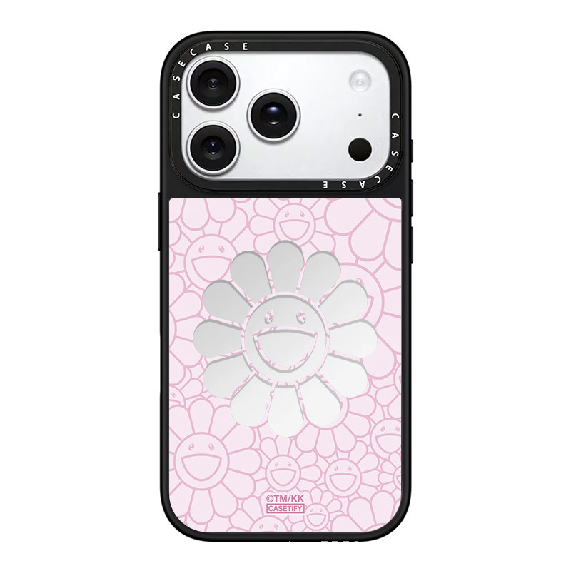 [murakami takashi pink flower hollow] authentic silver mirror