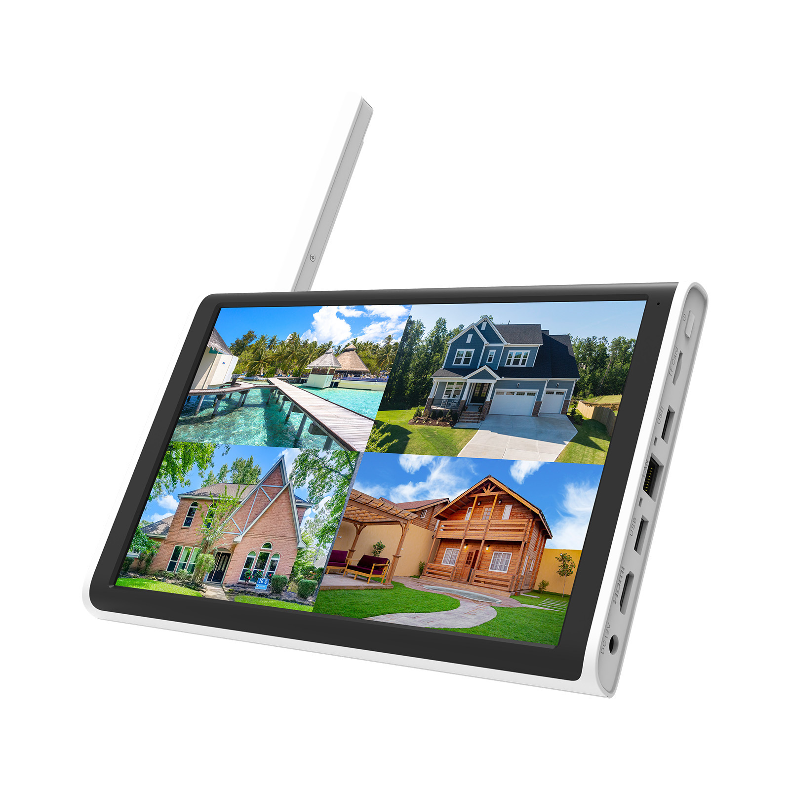 Kit de Monitoreo Inalámbrico NVR con Pantalla de 10 Pulgadas, Sincronización ICSEE, Cámara Exterior Impermeable de Fábrica con Pantalla