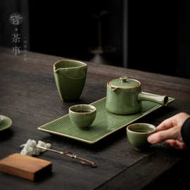 复古功夫茶具干泡小型泡茶套装茶壶茶杯茶盘全套酒店民宿泡茶器