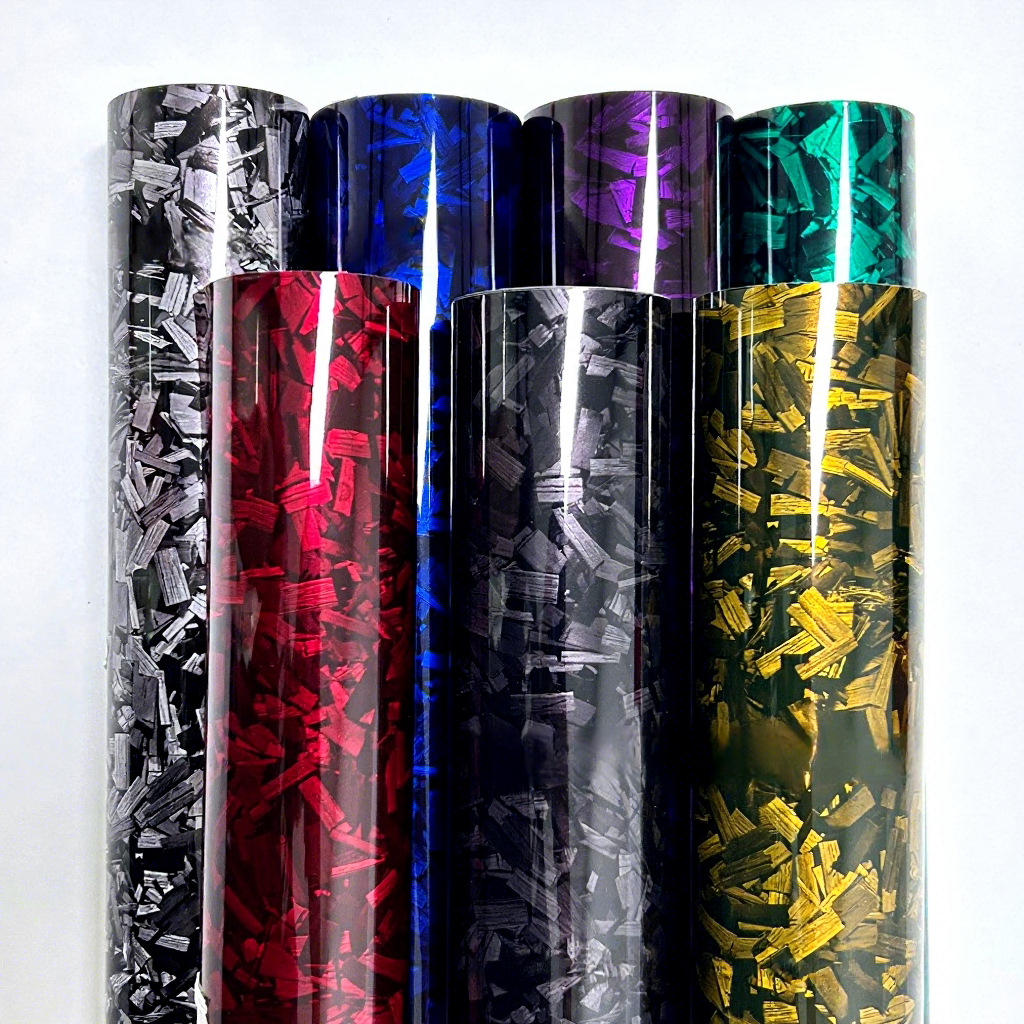 Pet Color-Changing Film Forged Carbon Fiber Black Film Car Color-Changing Film Carbon Fiber Sticker Interior Car Body Color-Changing Film