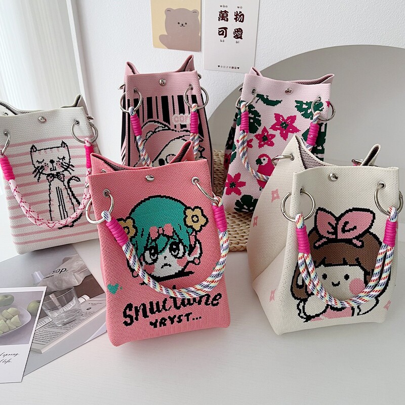2026 Upgraded Version of Amazon Ebay Retro Knitted Handbag Single Shoulder Knitted Tote Handbag Manufacturer Wholesale
