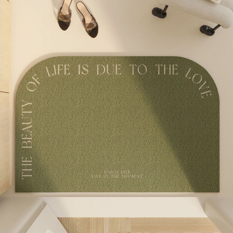 French-Style Cream-Colored Entrance Doormat for Removing Dirt and Dust, Non-Slip Foot Mat for the Foyer, Customizable Wire Loop Mat