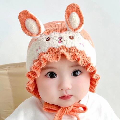 Newborn Baby Hat Autumn/Winter Edition Cute Unisex Baby Girls Toddlers Knitted Wool Rabbit Ear Hat