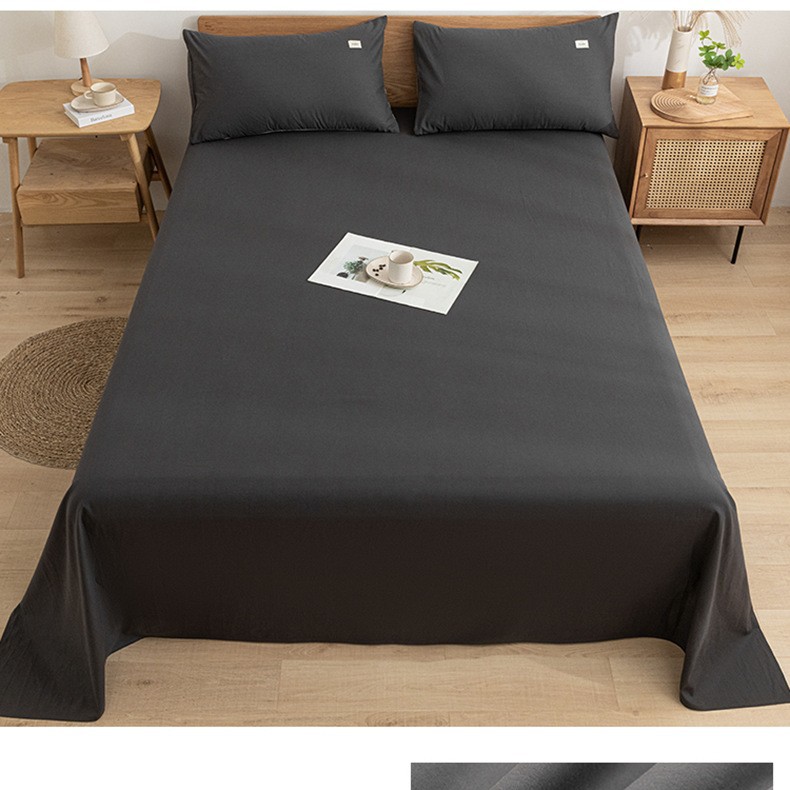 Una sábana de algodón lavado de algodón de una sola pieza de algodón 100 dormitorio de estudiantes edredón individual funda de almohada de tres piezas 3 nuevo estilo