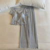 Blue breast pads, trousers, with short sleeve
