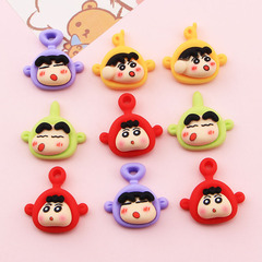 呆萌小新 可愛卡通diy奶油膠手機殼頭繩冰箱貼髮夾彩色樹脂配件