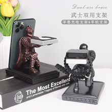 适用武士华为无线充电支架手机支架底座摆件苹果S9手表充电架创意