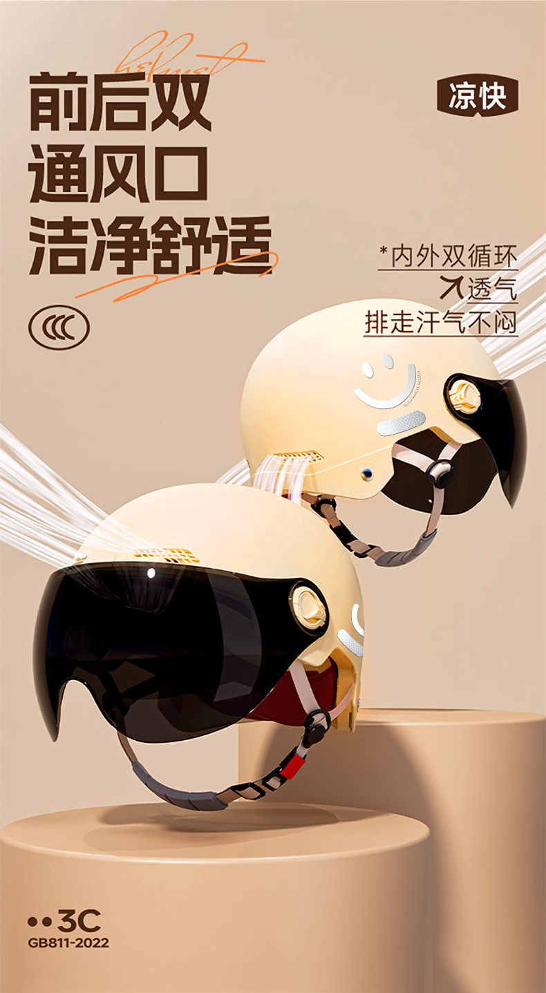 Suitable for New National Standard 3C Certified Electric Vehicle Helmets for Men and Women, Battery Motorcycle Helmets, Kidsren's Sun Protection for All Seasons