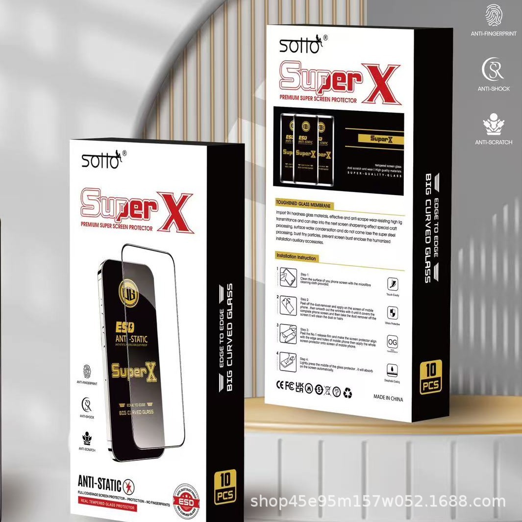 Super X para Apple 16 / 15 / 14 / 13 / 12 serie de película de endurecimiento antiestático a prueba de polvo al por mayor