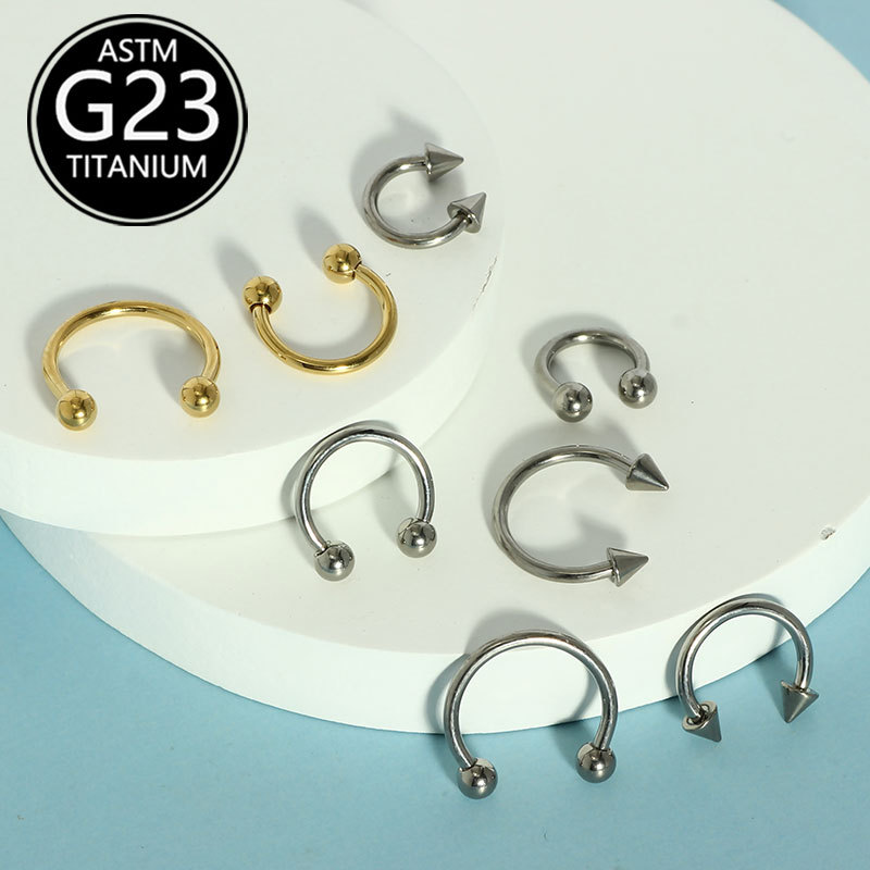 Labret piercing jewelry detail image