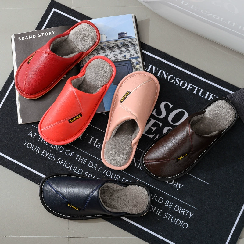 Новые мужские и женские домашние Нескользящие теплые хлопковые тапочки для пар, домашние осенне-зимние тапочки из ворса, поколение волос