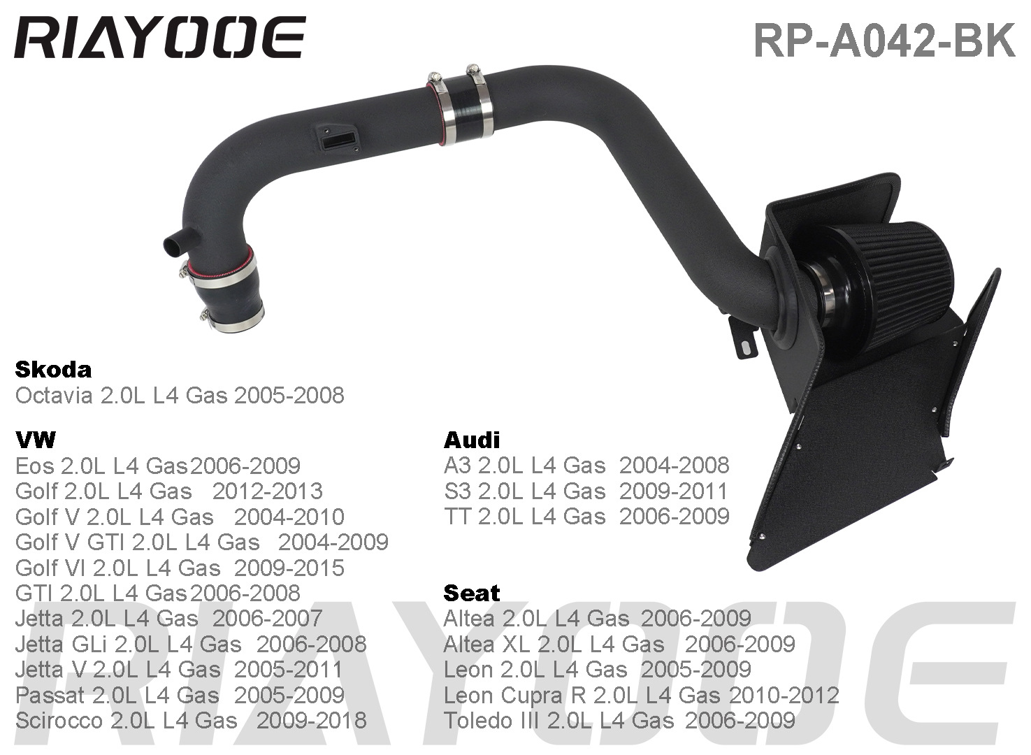 Car Air Intake Modification Kit Suitable for Volkswagen Audi Skoda Seat Ea211 Ea888 Engine