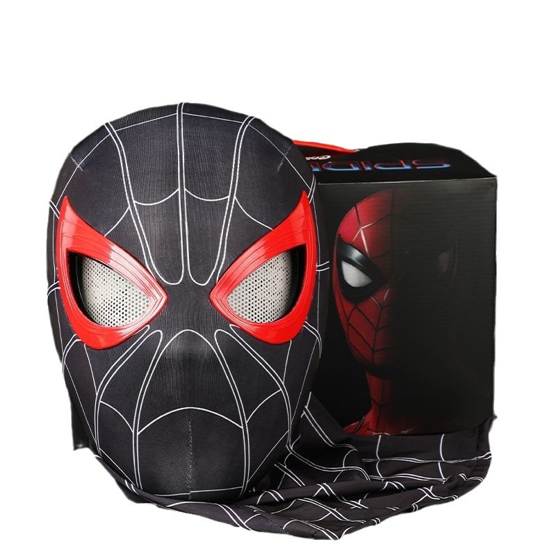 Universo vertical millas Spider-Man casco ojo móvil manual parpadeo máscara araña héroe expedición