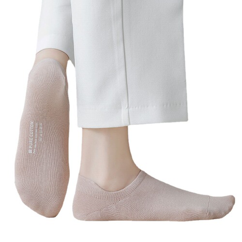 Women's Ship Socks Spring and Summer Thin Style Low Mouth Socks Silicone Anti-Slip Non-Slip Ins Trend Iron-On Heel Rise Short Socks