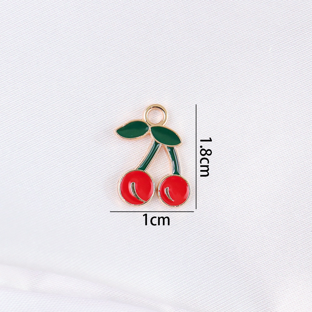 Colgante de frutas de aleación con gota de aceite, DIY pulseras y pendientes