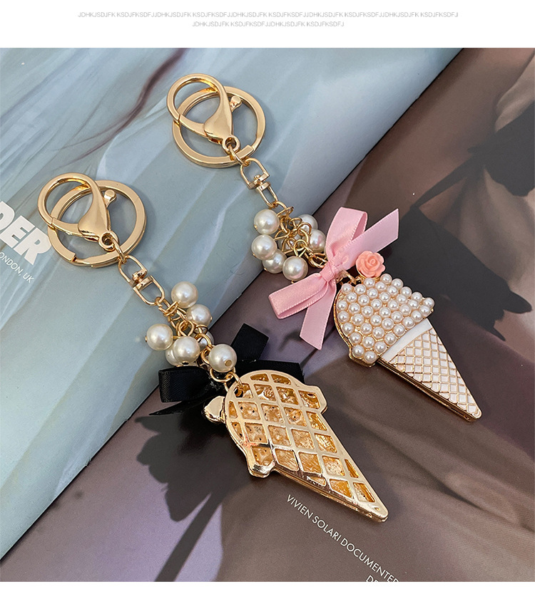 New Style Alloy Ice Cream Women's Bag Pendant Keychain display picture 6