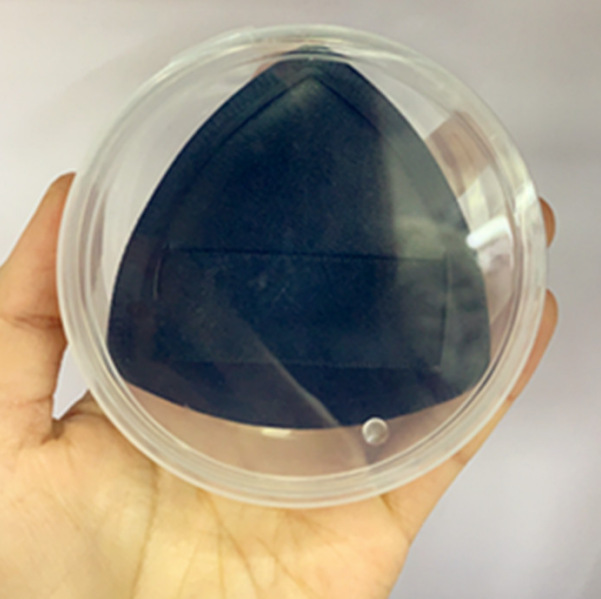 高定黒鳳梨パフ三角スポンジパフファンデーション専用化粧両面乾湿両用黒パフXL|undefined