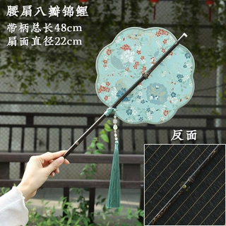 迷你腰扇古典可卷箭竹杆扇子折叠小巧便携汉服拍照日常扇纳凉团扇