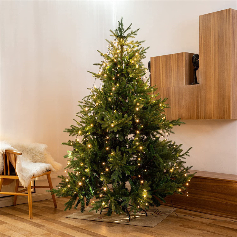 Luce circolare a LED di alta qualità per la cima dell'albero di Natale, luce a LED a bassa tensione con pentagramma, cascata, albero sospeso, stringa di luci a LED_voghion.com