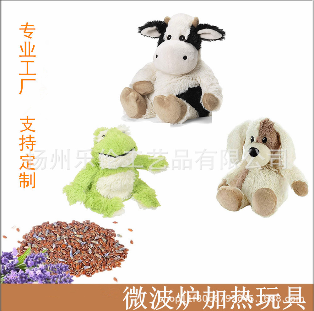 Personalizado caliente calor cariño muñeca semilla de lino calentamiento microondas gravedad juguetes de animales Navidad alce