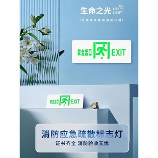 Dongjun High-Voltage Exit Sign Led Fire Emergency Power-Up Emergency Exit Escape and Evacuation Sign Light