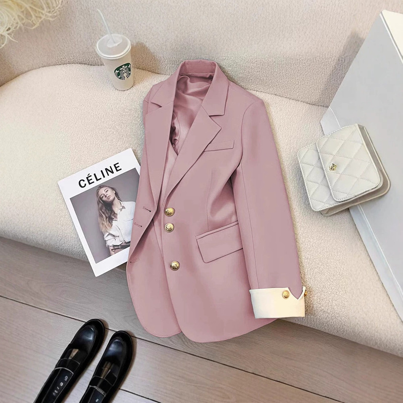 Women's Blazer 2026 New Style Spring and Autumn Korean Version Casual Loose Versatile High-End Design Fashionable and Elegant Suit