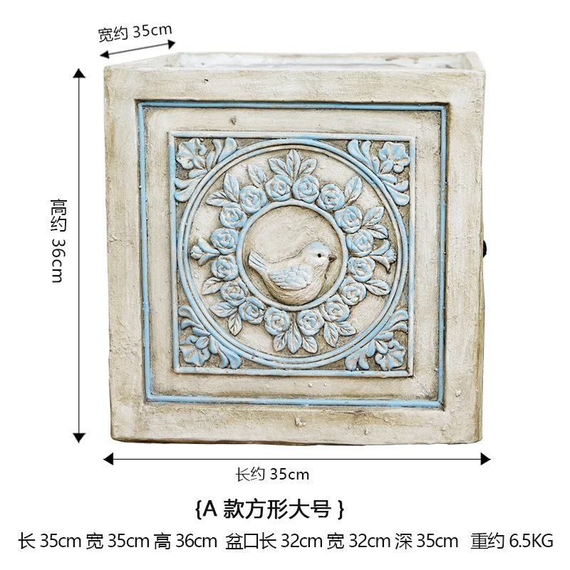 Maceta en maceta, cola de zorro, gran cuadrado, orquídea en relieve simple, usuario nórdico, jardín de mariposas creativas