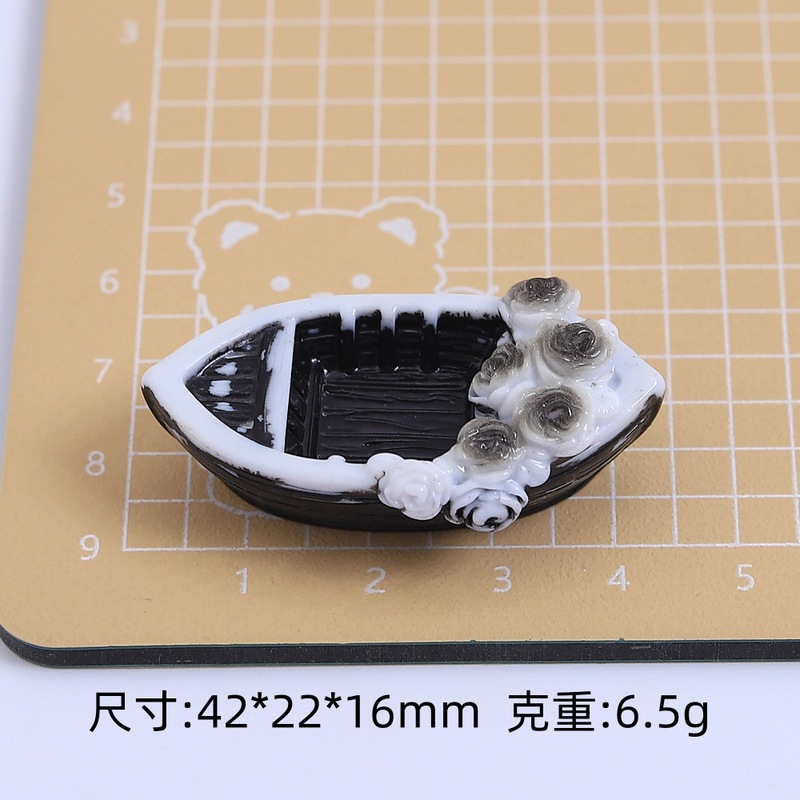 立体卡通花朵小船创意手工diy奶油胶树脂配饰小配件饰品材料批发|undefined