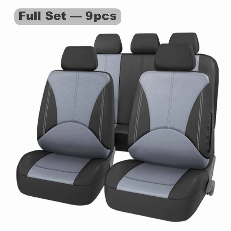 Cross-Border Universal Car Seat 9-Piece Set Pu Leather Car Four-Season Universal Seat Cushion Cover Export Amazon Hot Sale