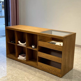 Bar Glass Island Display Table Clothing Store Cashier Counter Flow Women's Clothing Display Ornaments Display Storage Cabinet