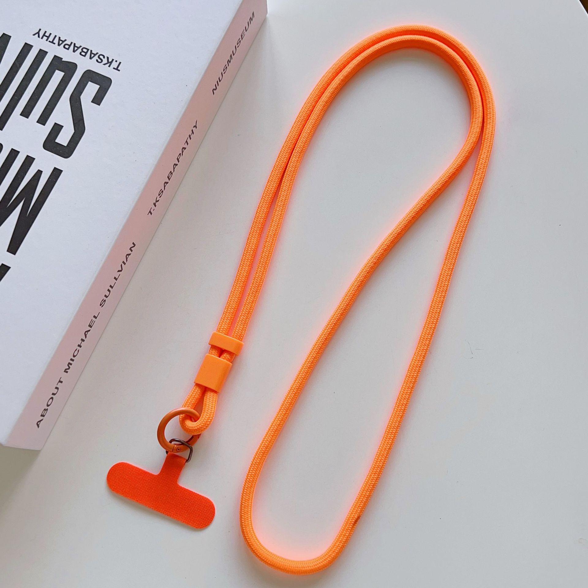 Cerradura ajustable, color sólido, cordón para teléfono móvil, mensajero, cuello colgante, cuerda de nailon de doble uso, tejido fuerte, duradero, anti-pérdida y anti-caída