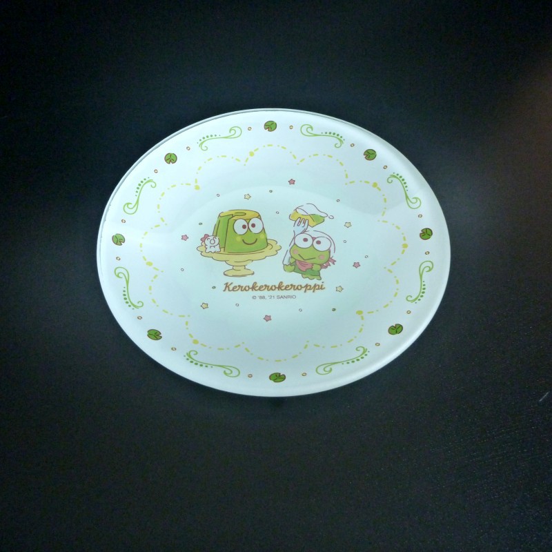 专业钢化玻璃盘子批发15cm圆形礼品卡通玻璃盘酒吧点心果盘餐盘