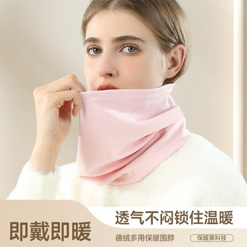 Зимний теплый шарф для защиты шеи для мужчин и женщин, спортивный платок на открытом воздухе, холодостойкая ветрозащитная бархатная маска, маленький шарф для верховой езды