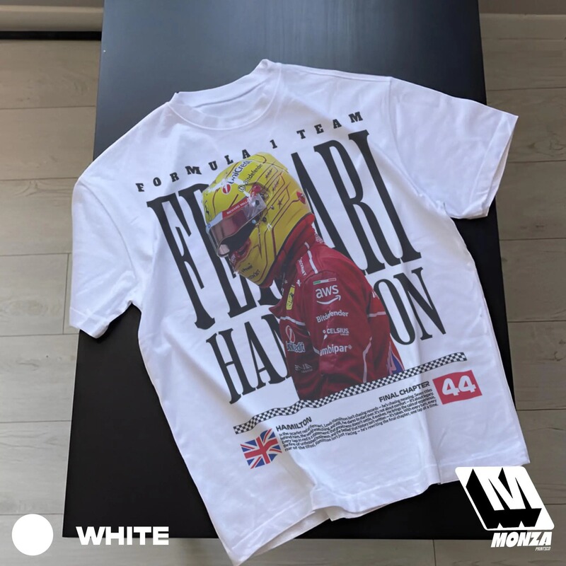 Foreign Trade Summer High Street Trendyy Short-Sleeved T-Shirt Ferrari Printed Cotton Unisex Top Loose Sweatshirt