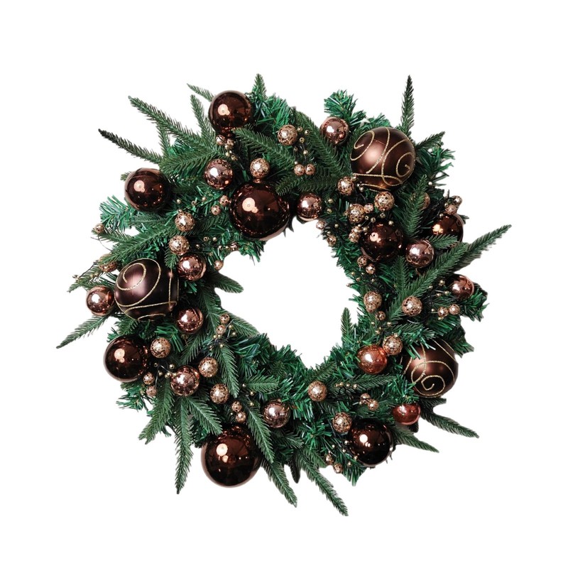 クロスボーダーメーカーのクリスマスガーランド、シャンパンカラーのクリスマスウィンドウとドアのペンダント、シーンレイアウト、手作りのリボン|undefined