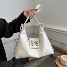 潮酷单肩双肩两用包包女2025新款学院风托特包休闲大容量通勤包