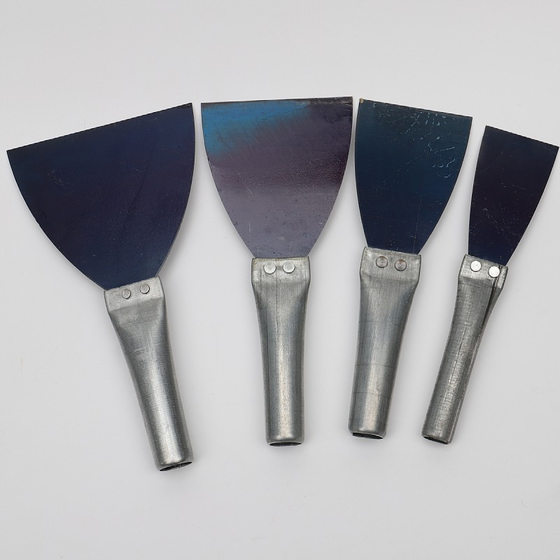 Iron handle thickened blue steel stainless steel putty knife iron pipe batch putty knife cleaning knife putty knife cleaning shovel