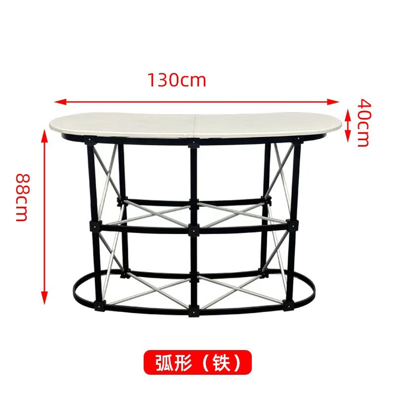 Mesa de promoción de malla de tracción de aleación de aluminio transfronteriza plegable curva de malla de tracción de mesa de recepción de película de presión en el extranjero cabina de recepción portátil