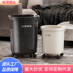 クリーム風ゴミ箱家庭用キッチンリビングルームごみ収納桶寮浴室高颜値大容量衛生桶