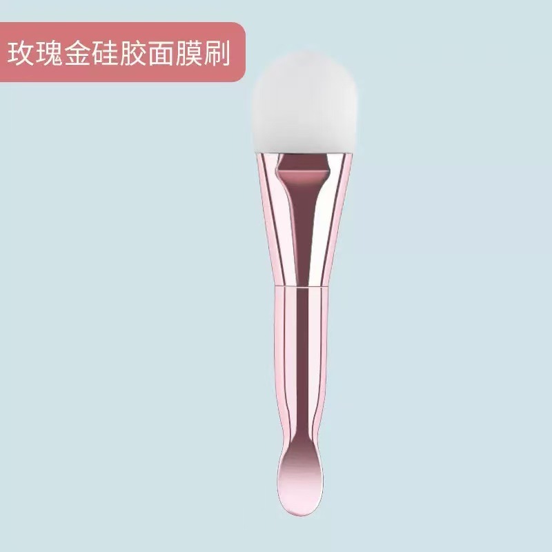Golden silicone face mask contains rose