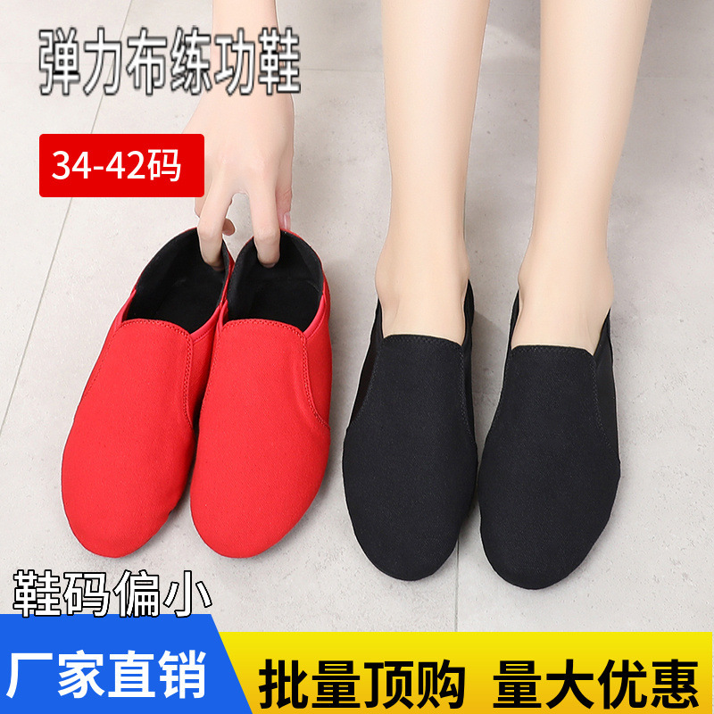 Indoor and outdoor dance shoes soft-soled classical dance teacher practice shoes folk dance ballet body jazz dance flat heel yoga