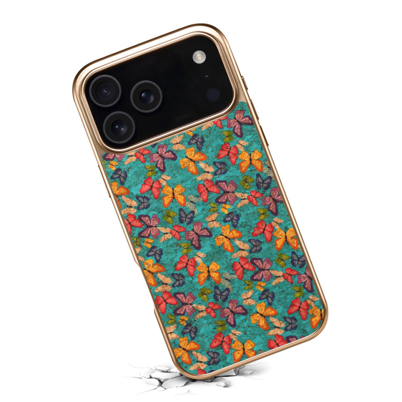 Denior苹果17ProMax软木手机壳iPhone17花语电镀壳17Pro保护套Air|undefined