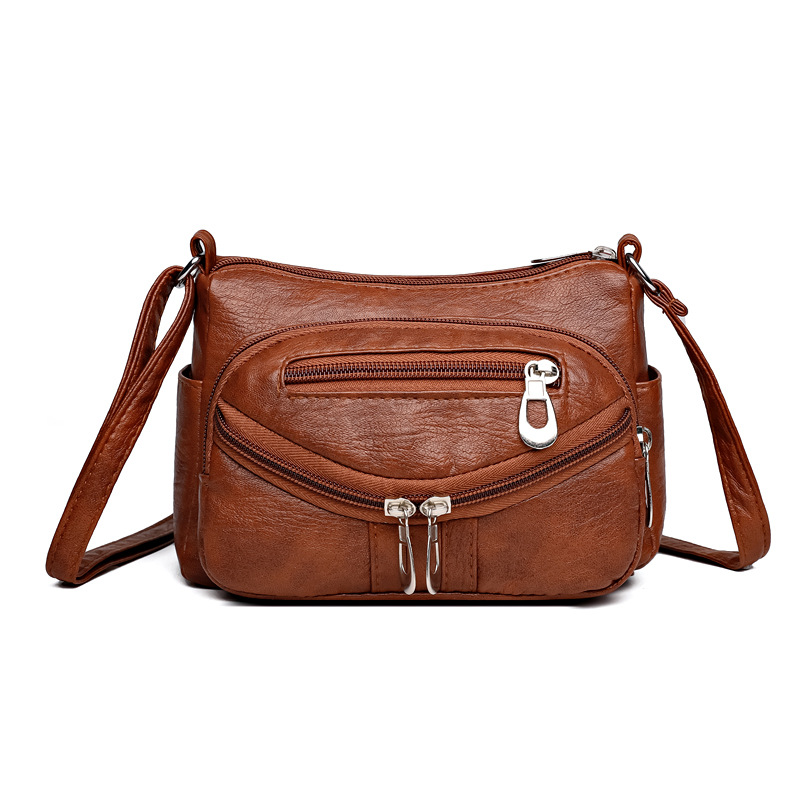 Women's Single Shoulder Crossbody Bag, Soft Leather Square Bag_voghion.com