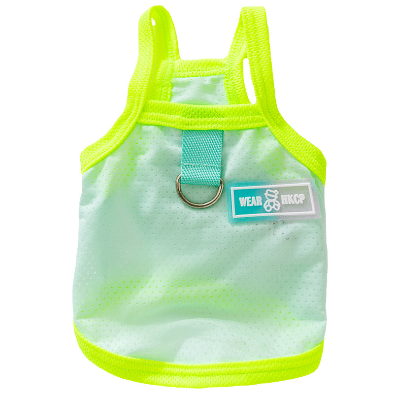 Gato primavera y verano delgado ventilador frío chaleco de cabina de hielo pequeño perro perro gato sin pelo ropa de mascotas