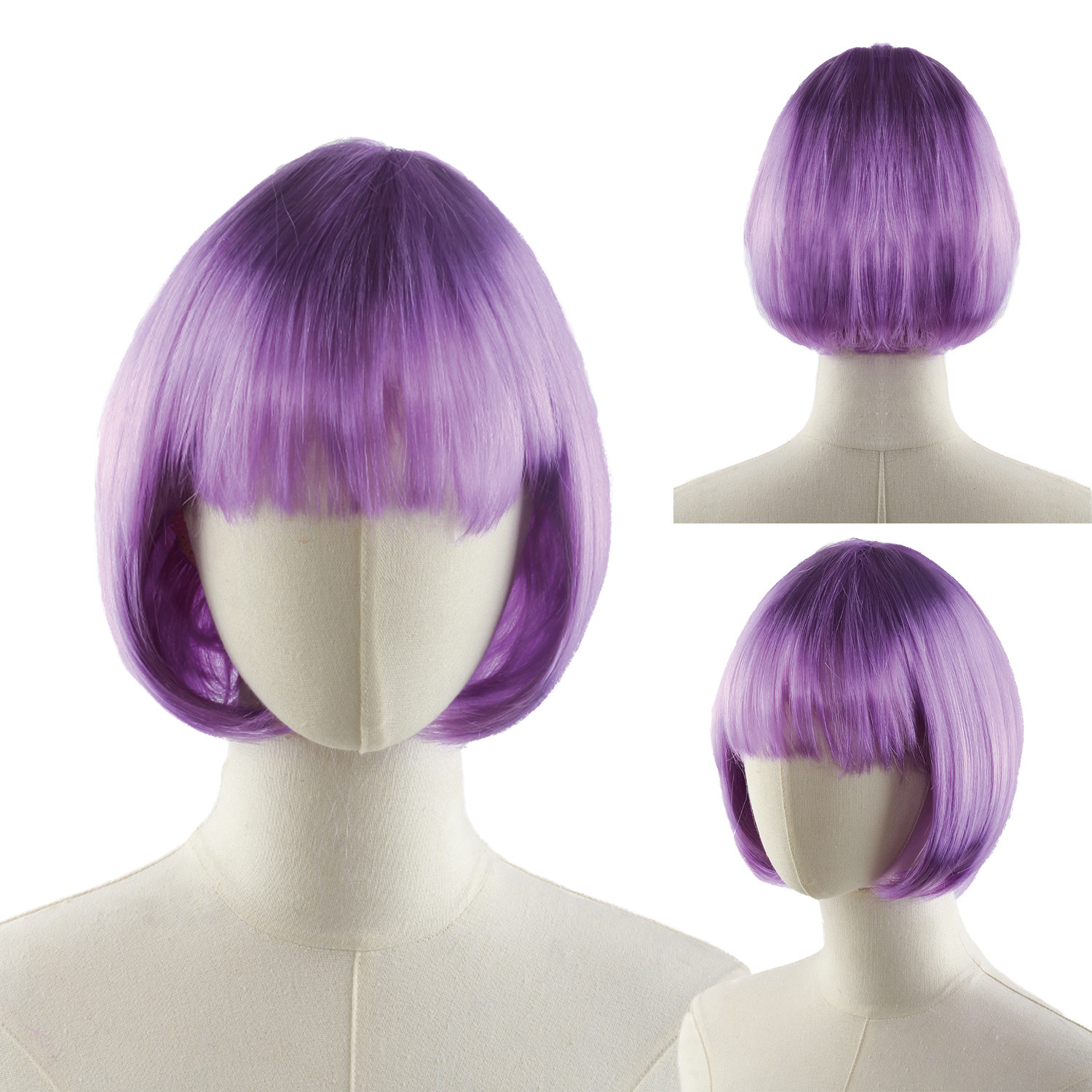 Bar show cosplay pelucas mujeres cabello corto colorido pelo Bobo Halloween anime Bobo al por mayor en stock