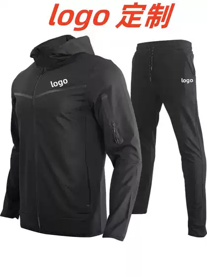 Cross-border New Spring and Autumn Hooded suit Men's and Women's Sports Leisure suit Sports Fashion Jacket Trousers Set to Governance LOGO